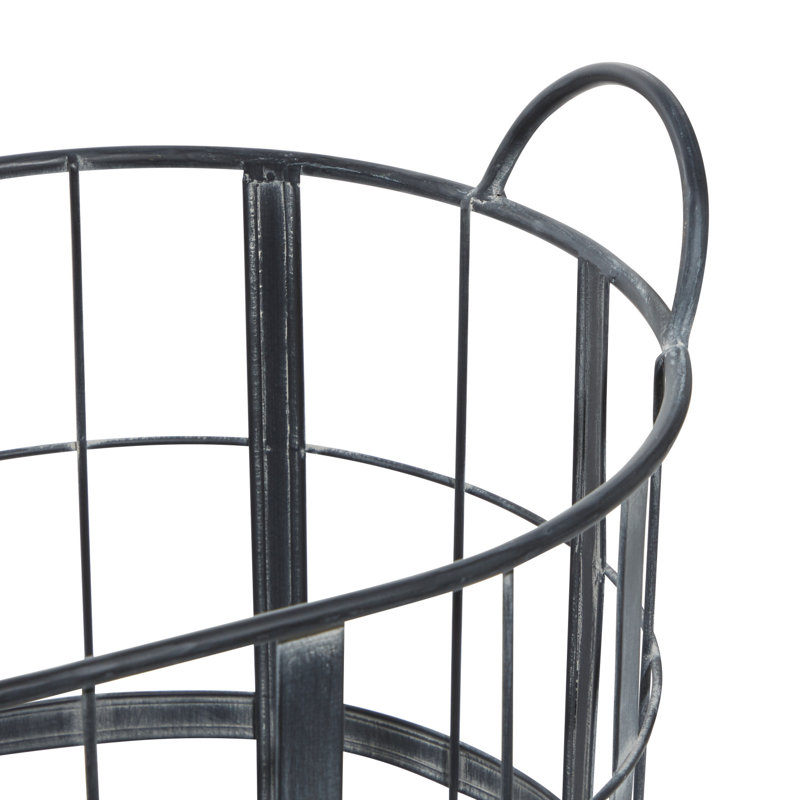 Gracie Oaks Industrial 2 Piece Metal/Wire Basket Set & Reviews Wayfair